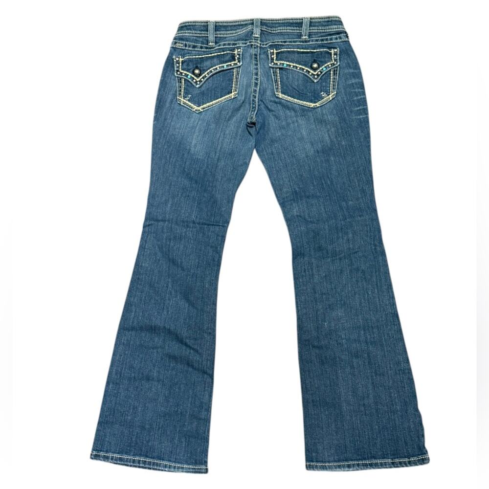 Ariat Turquoise Blue Bootcut Jeans in Women's a 30R x 32 Jeans Turquoise Trim